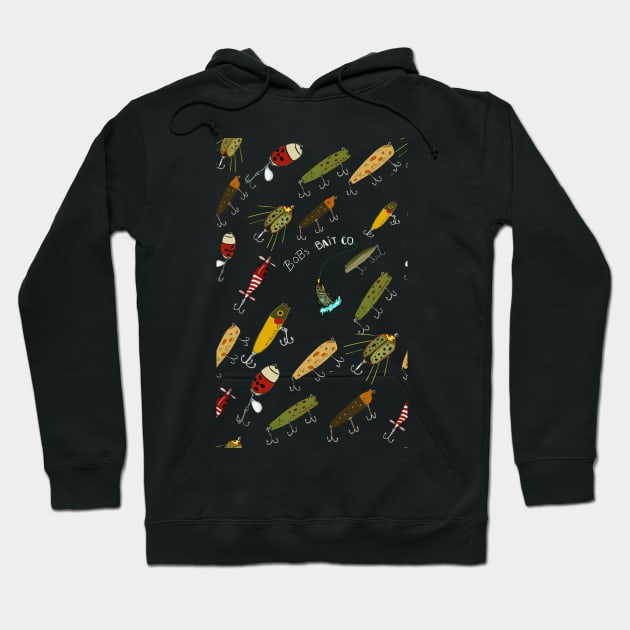 Vintage Fishing Lures Hoodie by Salzanos